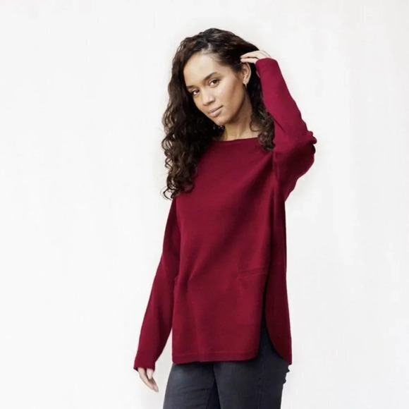 Iggy & Burt Pocket Curve Sweater Wool Cashmere NWT - Picture 1 of 8